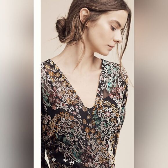 Anthropologie Woodlands Maxi Dress size 4 - Picture 4 of 12